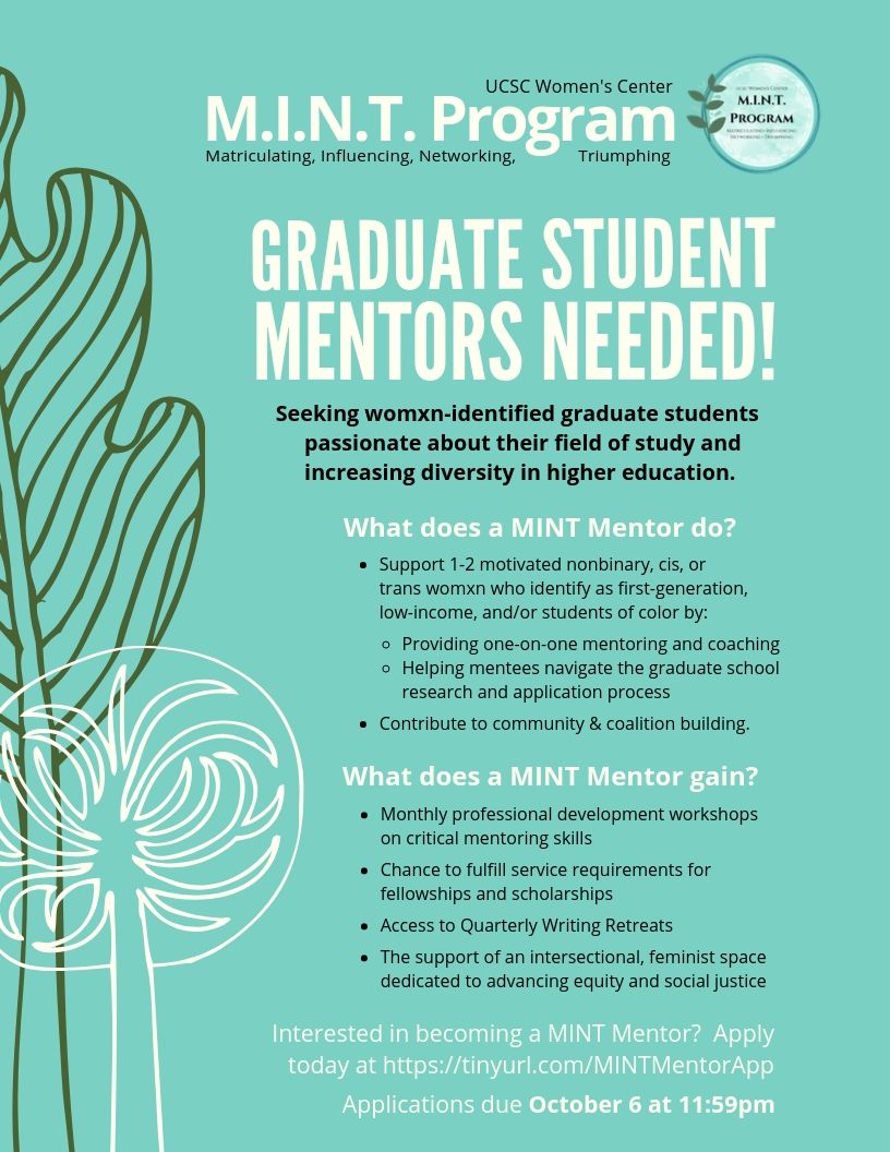 Apply to be a MINT Mentor!