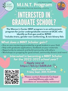 Apply to be a 2022-2023 MINT Scholar